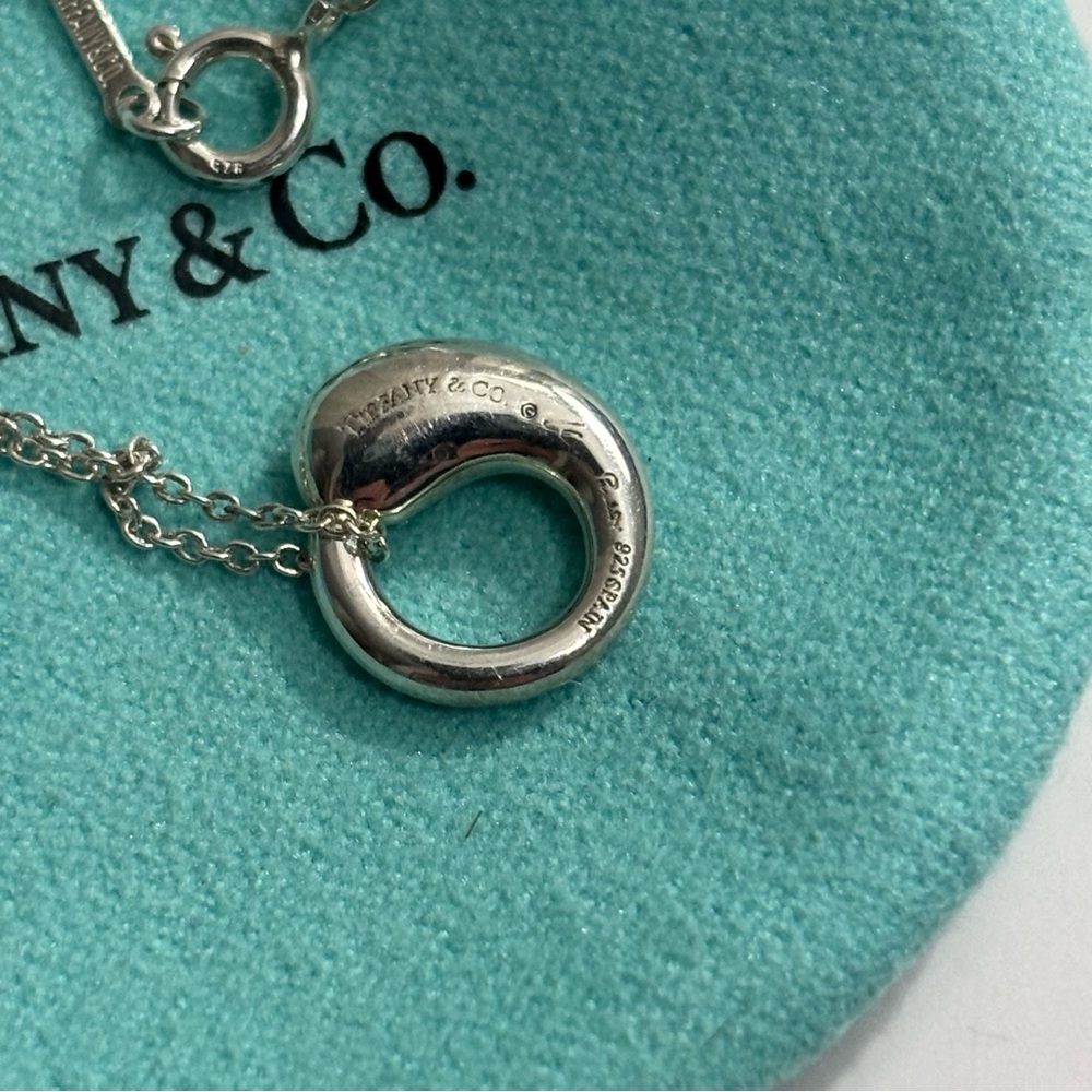 FINAL PRICE! Auth Tiffany & Co. Elsa Peretti Eternal Circle Pendant Necklace - Picture 9 of 12